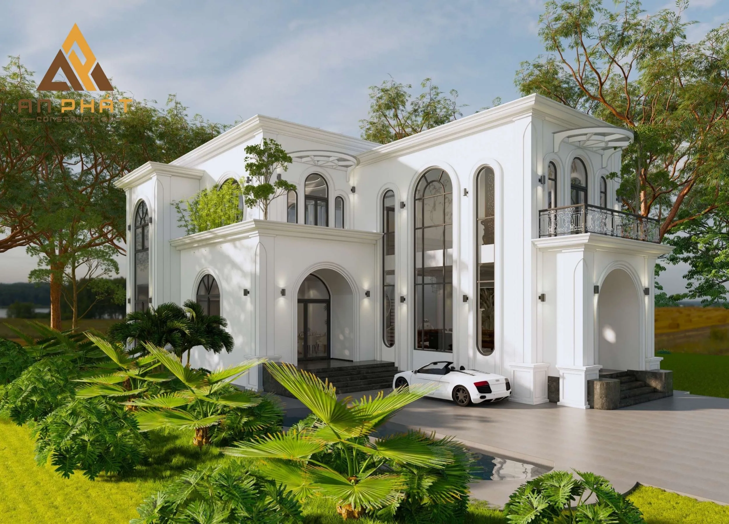 Biệt thự hiện đại 1 trệt 1 lầu