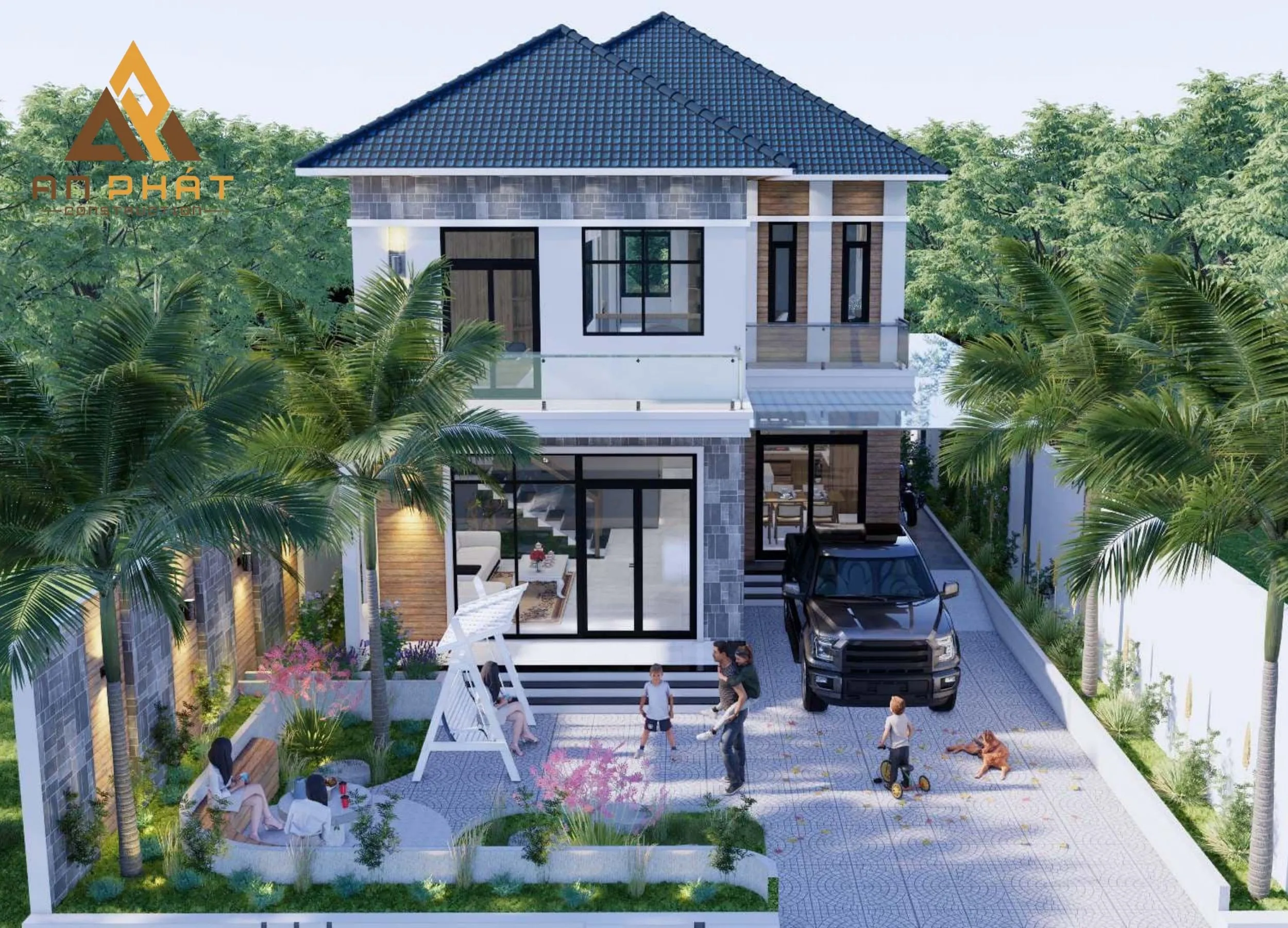 Biệt thự hiện đại mái Nhật