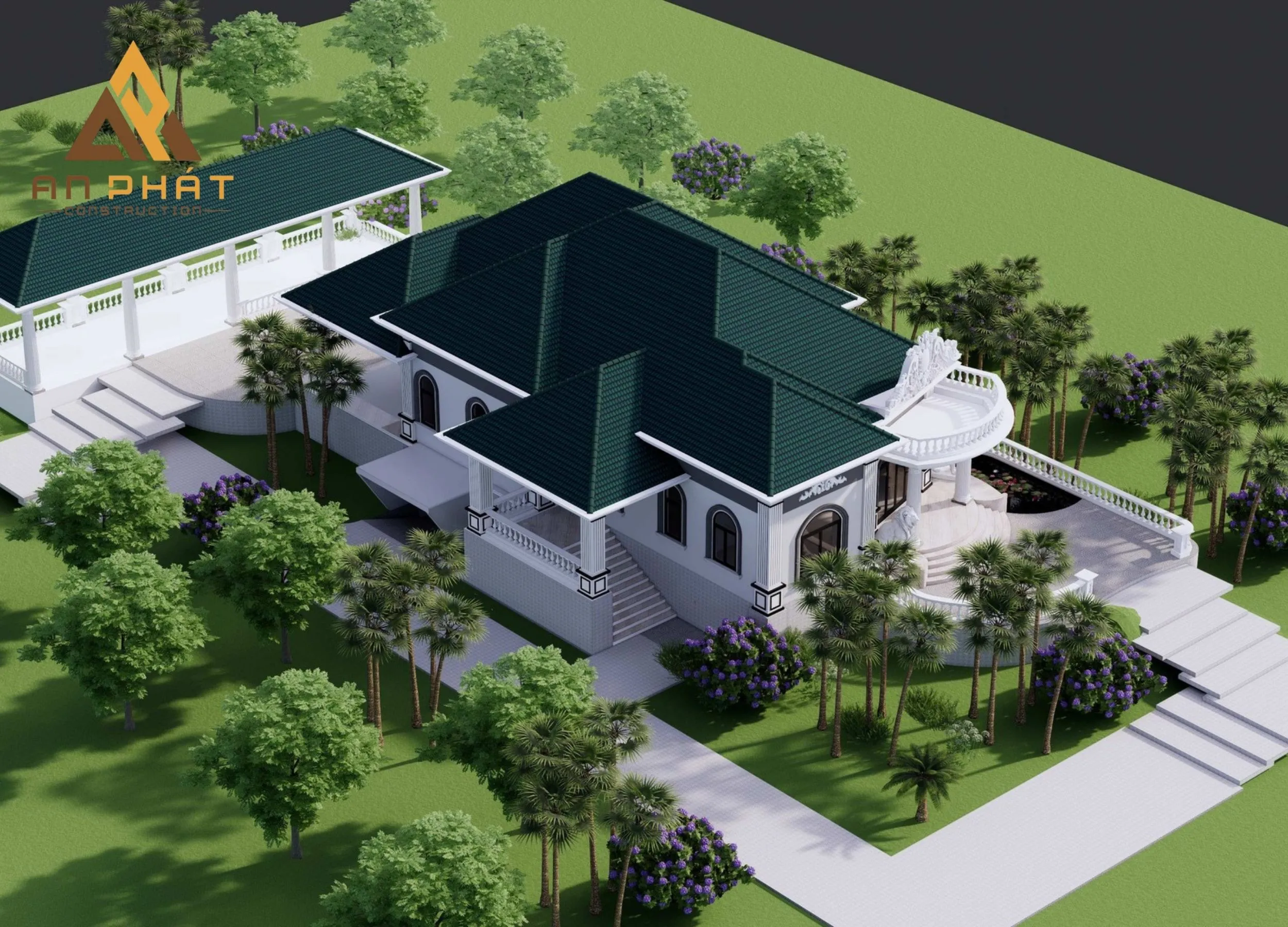 Biệt thự tân cổ điển 1 trệt 1 lầu