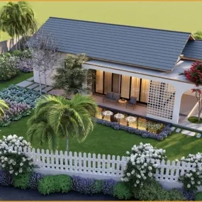 Mẫu thiết kế nhà cấp 4 sân vườn rộng đẹp khó cưỡng